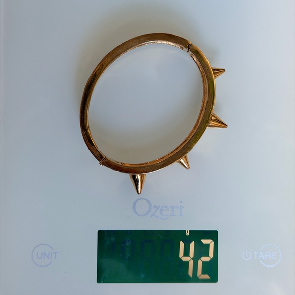 CC Skye Gold Mercy Spike Bracelet 18K Gold Plated Bangle Size 6.75 - Picture 5 of 8